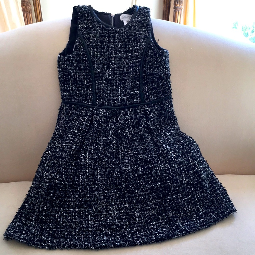 Girls Blush by Us Angels tweed dress.